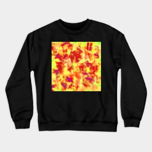 Abstract Swatches in Maroon and Yellow Crewneck Sweatshirt